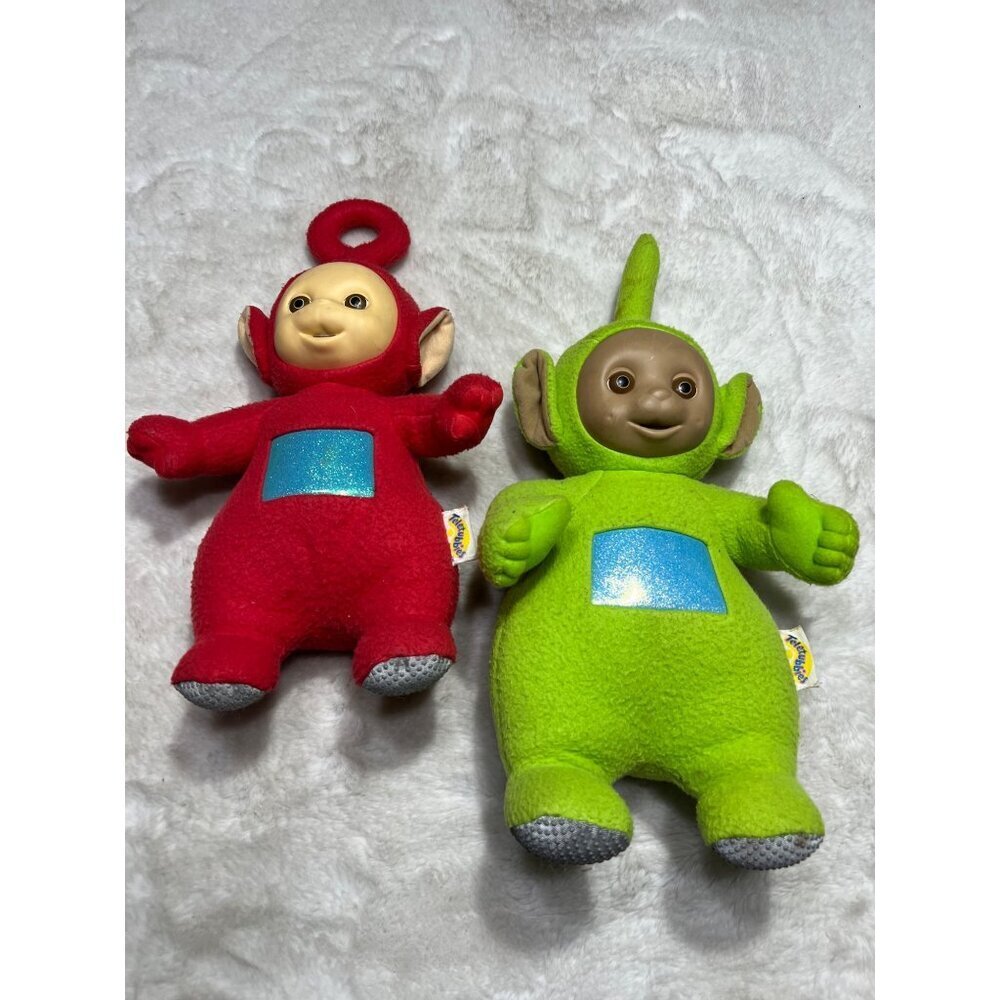 Playskool 1998 Teletubbies Dipsy, Laa Laa plush Lot